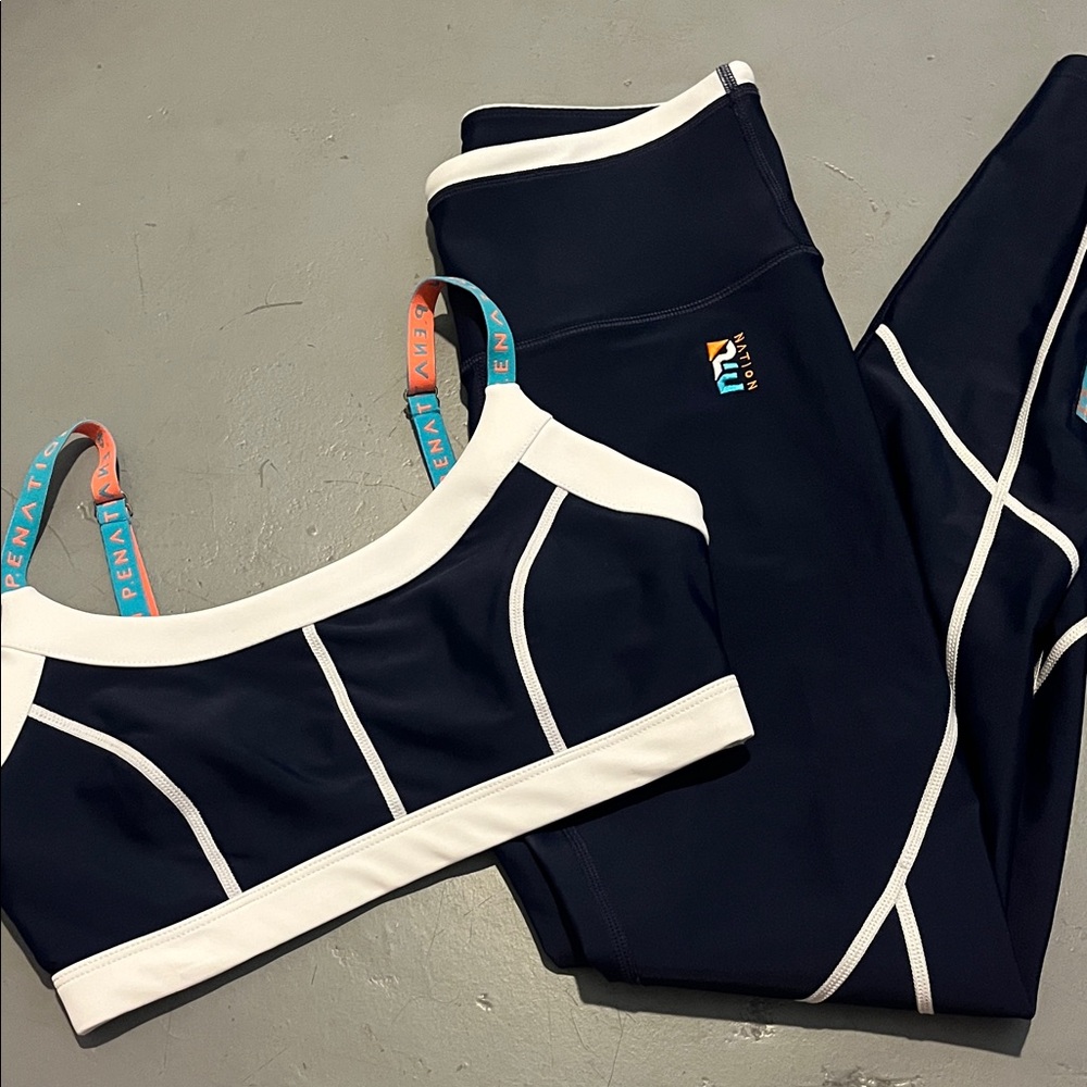 P.E Nation Navy and White Activewear SetXS - Picture 3 of 10